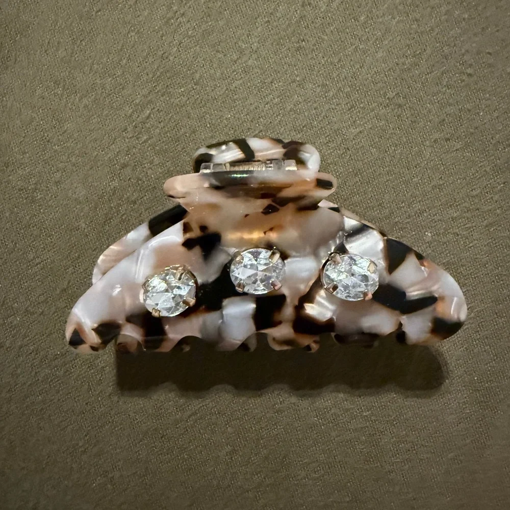J. Crew Tortoise Shell Hair Clip with Rhinestones